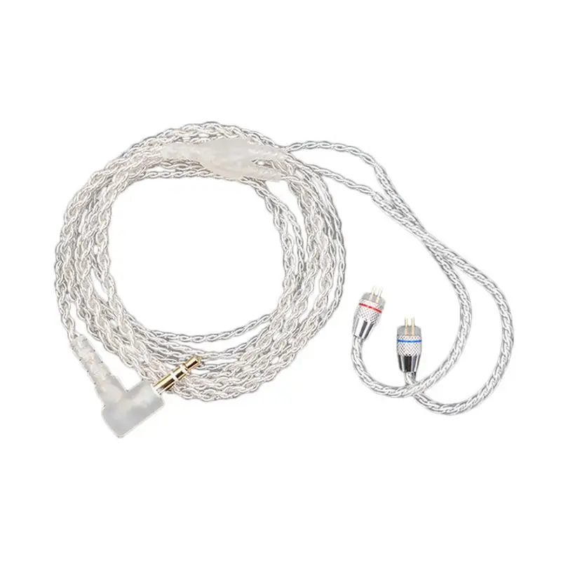 Original CCA Earphones Upgrade Cable Silver Plated Wire Line 3.5MM 0.75mm 2-Pin Connector Use For KZ TRN TFZ QT2 ZS6 V30 C16 IM1 |