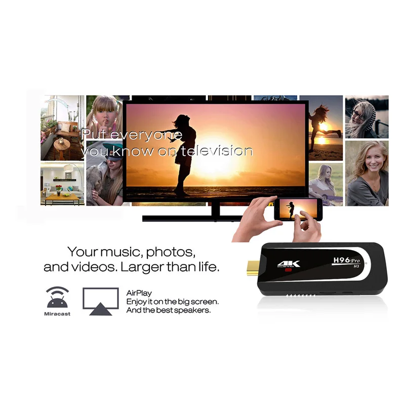 Wechip H96 Pro H3 2G/16G Android 7 1 ТВ коробка донгл Amlogic S905X 4 ядра 2 г 5G Wi Fi мини ПК BT 0 4K HD Смарт