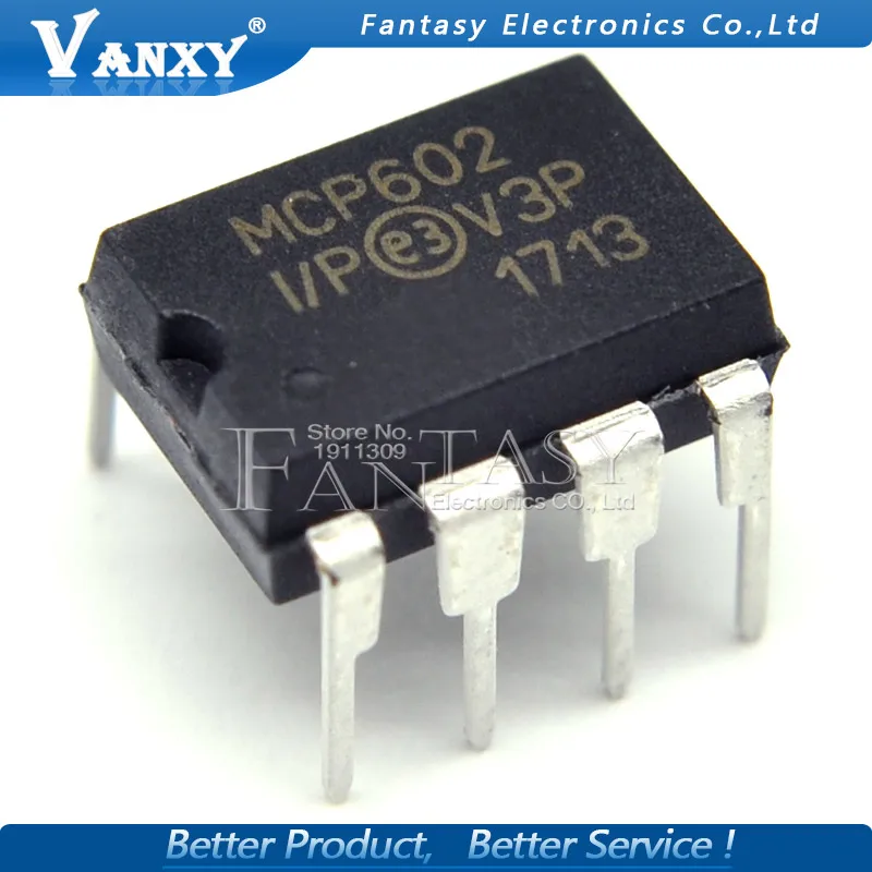 10 шт. MCP602-I/P DIP8 MCP602 DIP DIP8 2,7 в до 5,5 В одиночный источник CMOS Op Amps