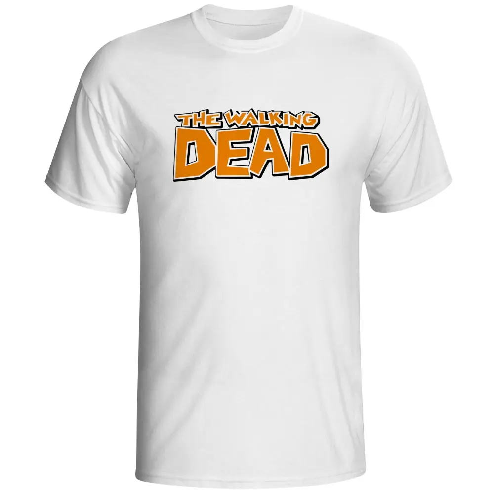 The Walking Dead красный слова Прохладный Дизайн логотип Футболка Забавный Футболки