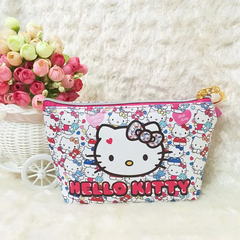 A Милый мультяшный кошелек hello kitty, кошелек hello kitty, женские кожаные кошельки, женский клатч, кошелек, детский держатель для карт, плюшевый рюкзак - Цвет: A