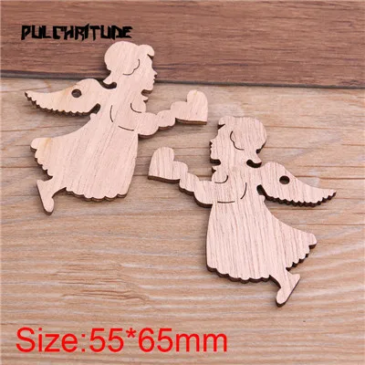 style 6 Pulchrode 10 шт 50-100 мм 15 стильные рождественские деревянные украшения Подвески для украшения дома деревянные Ломтики DIY Carft Arts - Окраска металла: style 6
