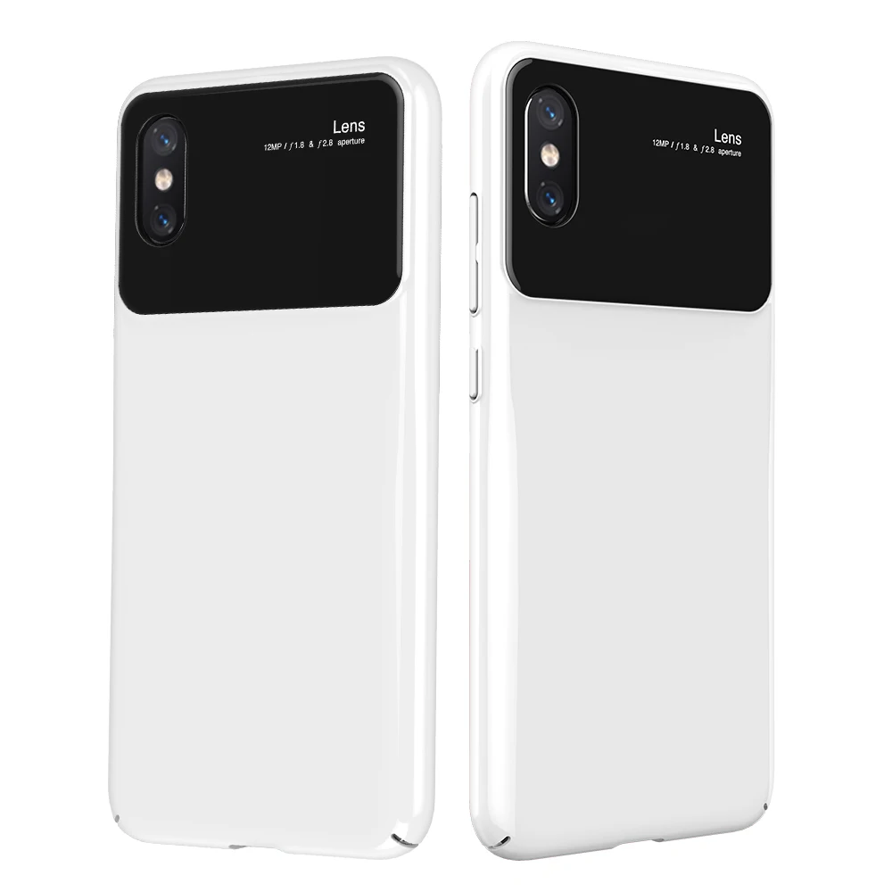 White Для Xiaomi mi 8 Pro Чехол Для Телефона Жесткий ПК Блестящий глянцевый тонкий mi 8 8pro Lite чехол тонкий анти-осенний защитный чехол цветные чехлы - Цвет: White