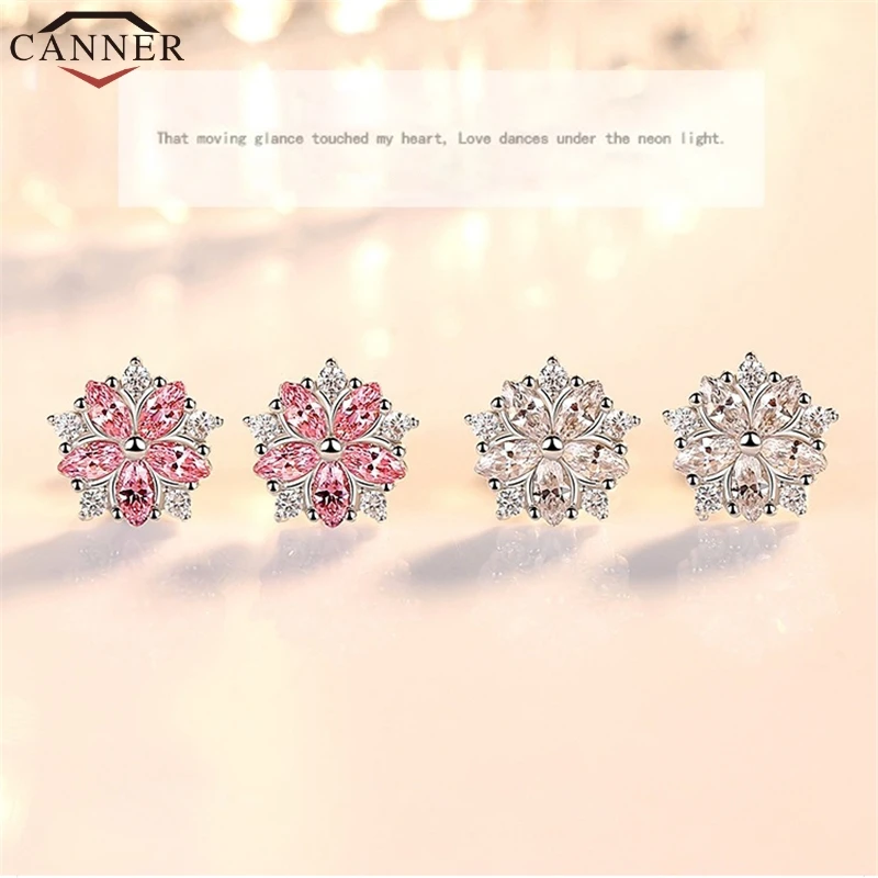 Женские серьги-гвоздики с фианитами серебристого цвета | Украшения и аксессуары