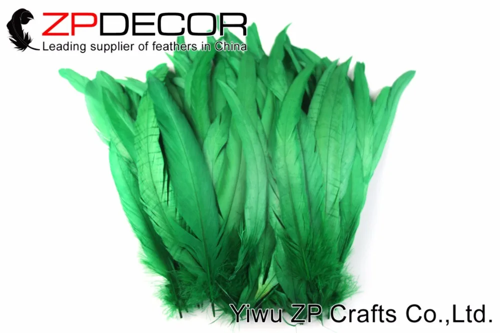 ZPDECOR 100 шт./пакет 25-30 см(10-12ich) подходит для ручной и сортировки Wholease красивое обесцвечивание смешанные Цвет Петушиный Хвост перья для свадьбы