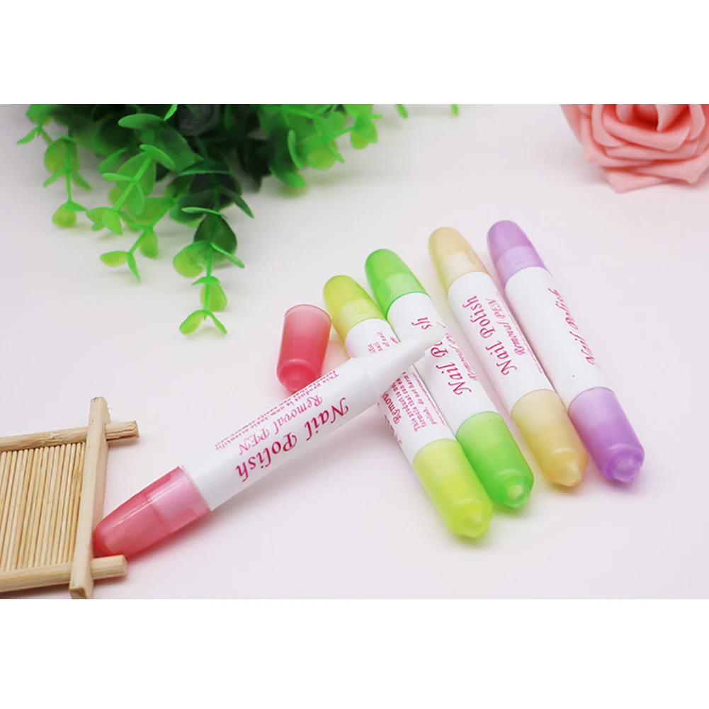 5 шт./компл. корректор лака для ногтей ручка удаления средство снятия со сменными