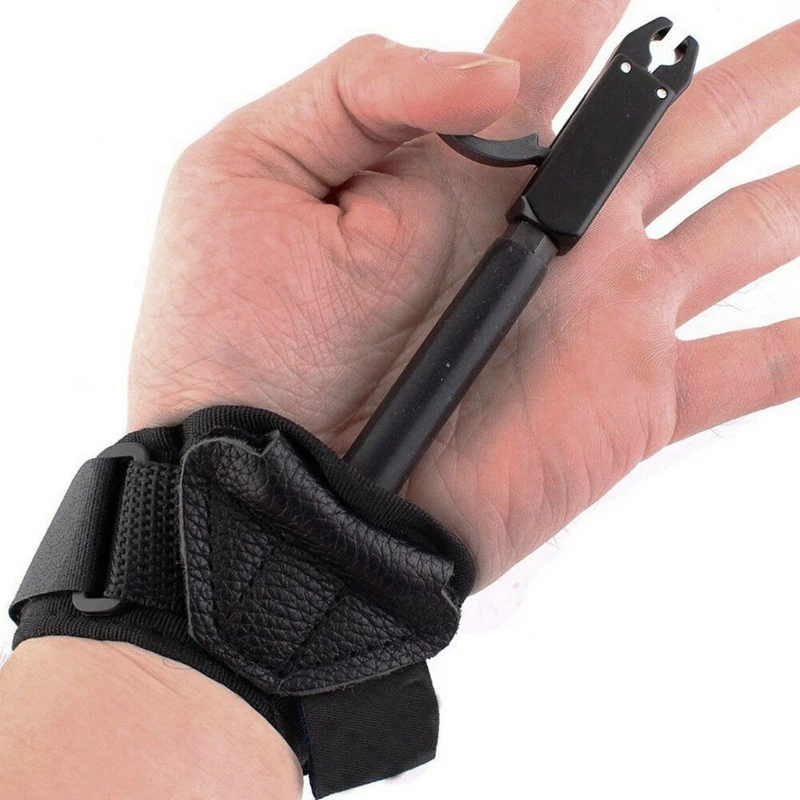 Открытый Черный Цвет стрельба из лука релиз помощь триггер браслет лука|Уличные