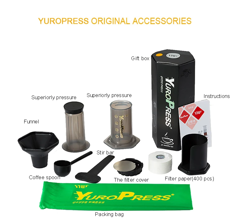 YRP YuroPress or aeropress accessories Sealing plug Mini manual coffee pot Silicone Rubber French Presses Closing Plug kitchen