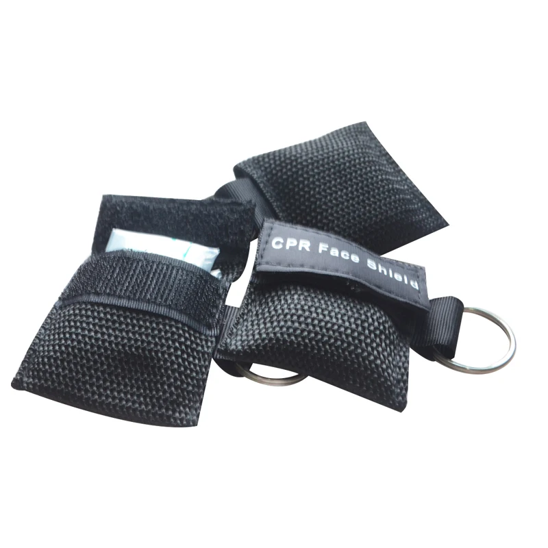 3pcs black 3 шт./лот CPR лицо брелок со щитом первой помощи Cpr реанимация тренировочное оборудование для спасания одноразовый дыхательный барьер 3 цвета - Цвет: 3pcs black