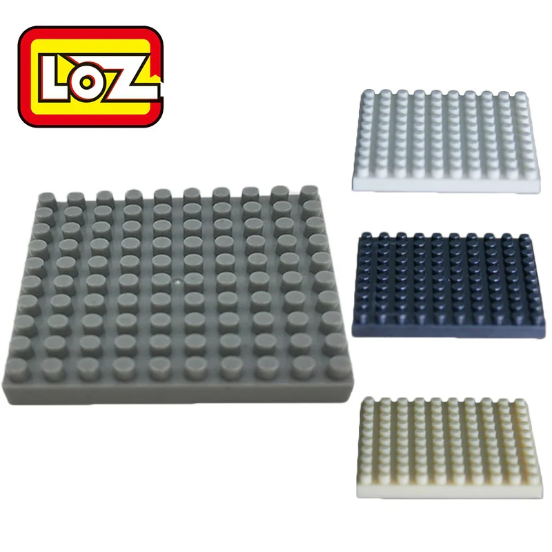 50pcs LOZ 10*10 Dots 4cm*4cm Base plate for Small Bricks Baseplates DIY Building Blocks Compatible with Diamond blocks | Игрушки и хобби