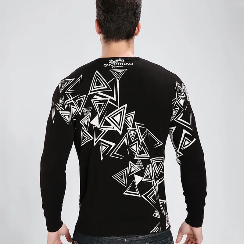 Бесплатная доставка 2015 мужские осень стильные Slim Fit вязаный свитер мужчины отдых