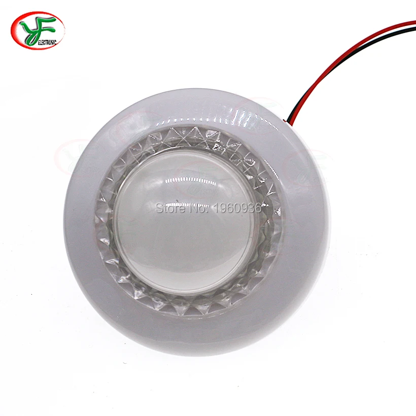 93mm white 2 шт. RGB мигающий в цикле с 12 В Красочный светодиодный Кнопочный микропереключатель для кран для игровых автоматов машина DIY - Цвет: 93mm white