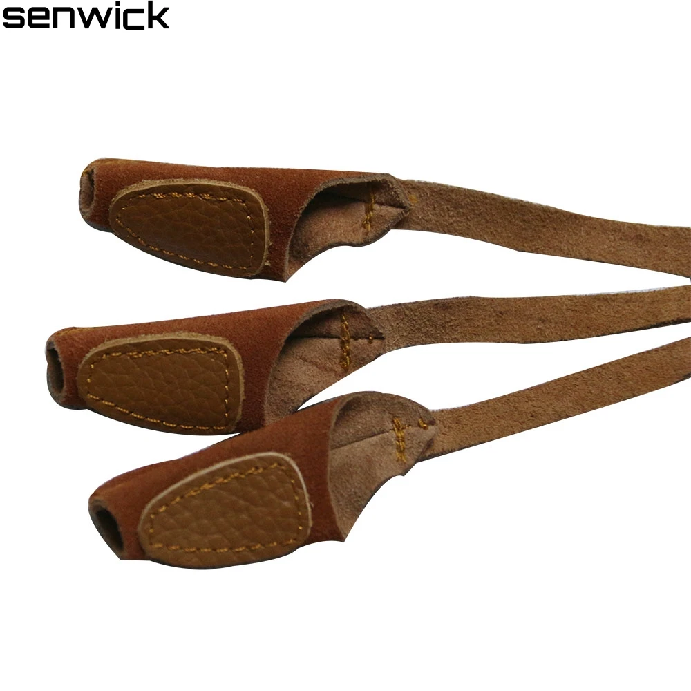 Мягкая Кожа Коровы 3 Finger Guard Съемки Перчатки Пальцев Тянуть Пальца Протектор для