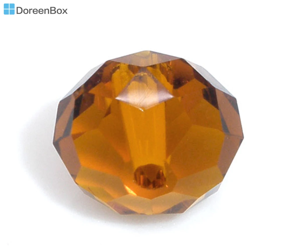 Doreen Box hot 50 шт. бусины из коричневого кварца с гранями круглые 5040 10 мм (B04422)|faceted rondelle