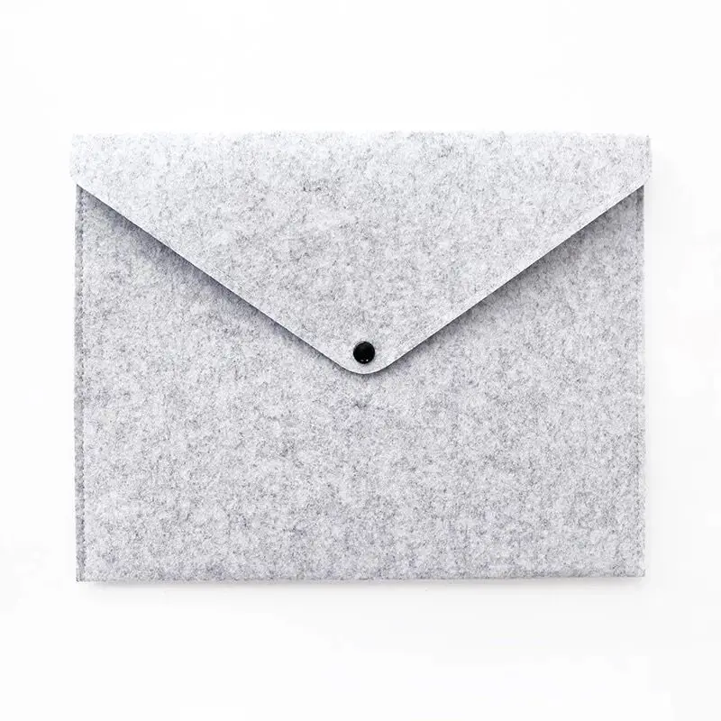 Light grey 1 шт. Большой Вместительный фетровый деловой портфель A4 папка для файлов Сумка стол для документов бумажный Органайзер чехол Канцелярские Товары для офиса и школы - Цвет: Light grey