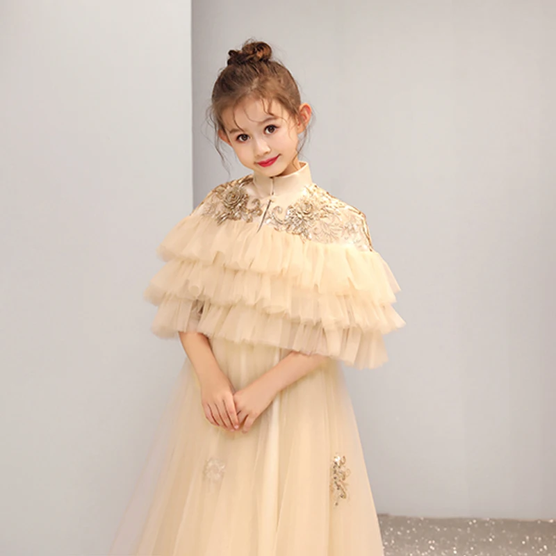 Crepe Flower Girl Dresses Appliques O-Neck Sleeveless A-line Girls For Birthday Party Communion Vestido N041 | Свадьбы и торжества