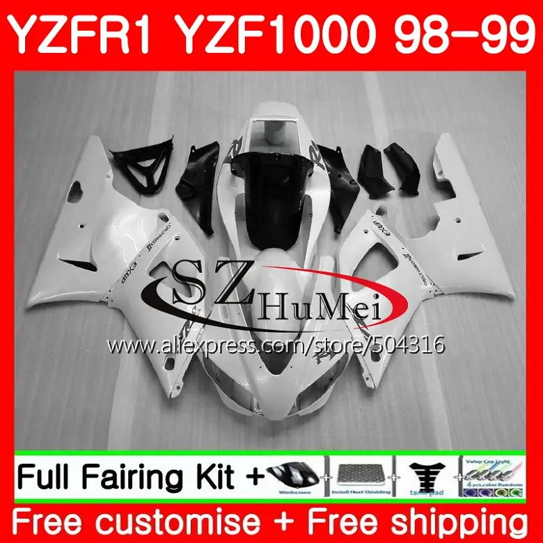 

Корпус для YAMAHA YZF-1000 YZF 1000 R 1 YZF-R1 98 99 кузов 71SH14 YZF1000 Топ жемчужно-белый YZFR1 98 99 YZF R1 1998 1999 обтекатель