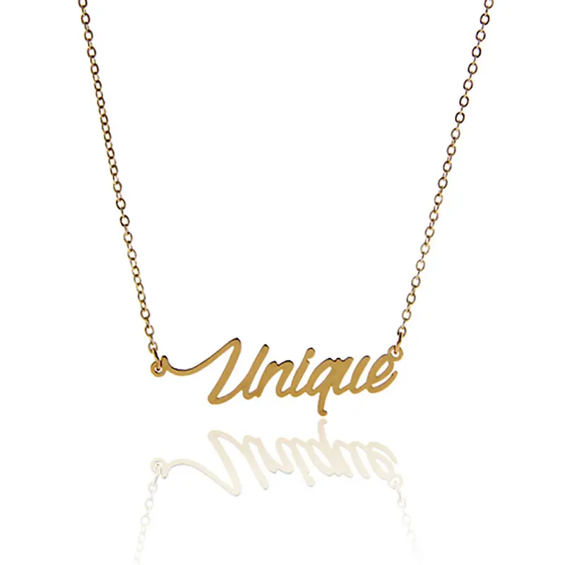 Изысканное уникальное имя Очаровательное ожерелье для женщин кулон с надписью