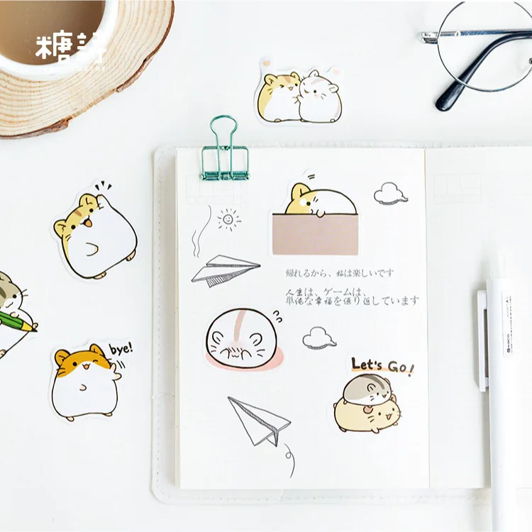 45 шт./кор. новая милая маленькая морская свинка дневник бумажная этикетка