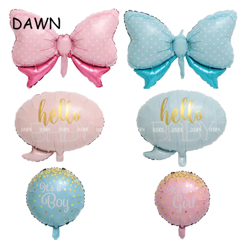 

1pcs It's a Boy/Girl Bow Foil Balloons Happy Birthday Party Decoration Baby Shower Gender Reveal Home Party Gifts Balloon