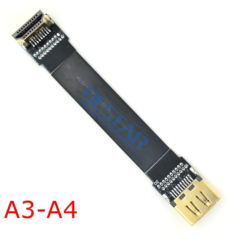 A3 FPV Micro HDMI Mini HDMI адаптер 5 см-2 м FPC плоский кабель HDMI 2,0 Экранирование 4k 60 Гц для мультикоптера аэрофотосъемки