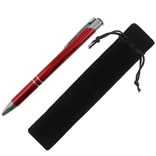 Red with bag-B 10 шт Персонализированные Выгравированные Металлические Шариковые Ручки Персонализированные Свадебные сувениры Свадебный подарок для шоу индивидуальный рекламный подарок - Цвет: Red with bag-B
