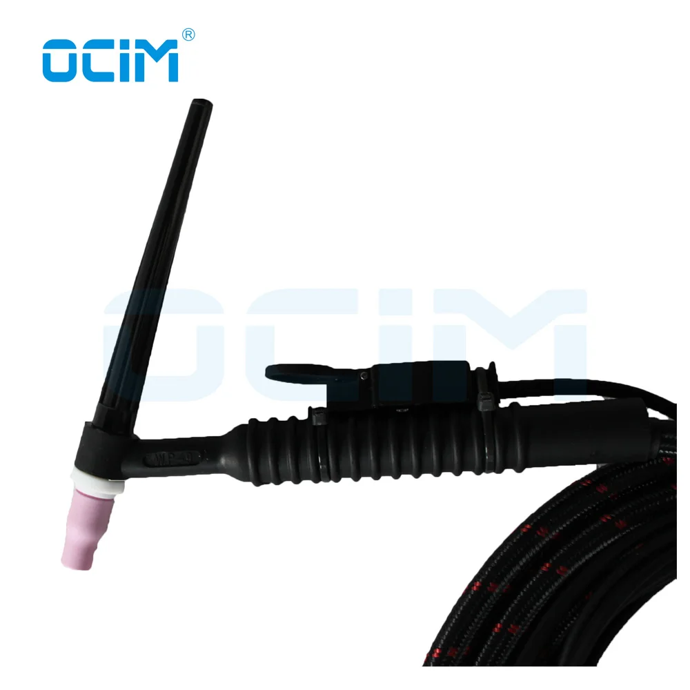 

New WP9 12FT Welding Torch Air Cooled Complete Torch 35-70 Euro Connector And M16/M10 Gas Hose Nut