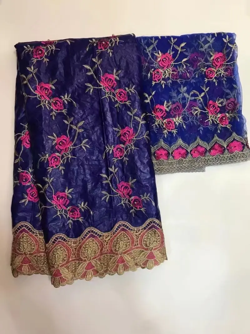 Beads red flowers pattern wonderful African Barzun Riche Lace +2yards net lace Wholesale Price with beads for wedding !ts-7 | Дом и сад