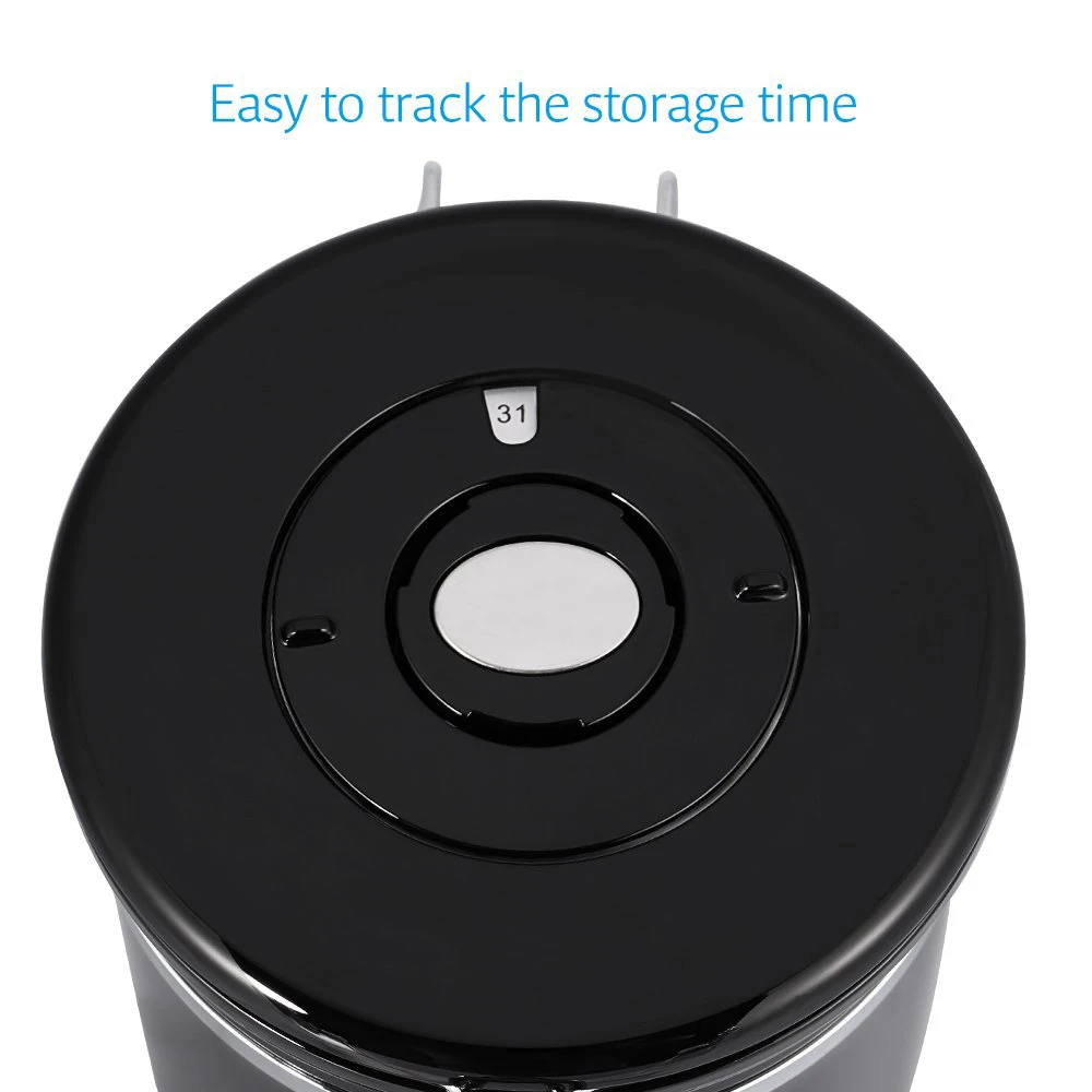 Большой емкости из нержавеющей стали контейнер для кофе с металлическим зажимом