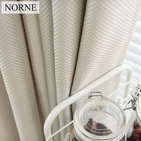 norne solid color faux linen checker drapes room darkening curtains for living room bedroom window curtain kitchen door blinds