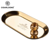 european bronze simple practical portable cigar tray ashtray holder rest two piece suit cl 103b