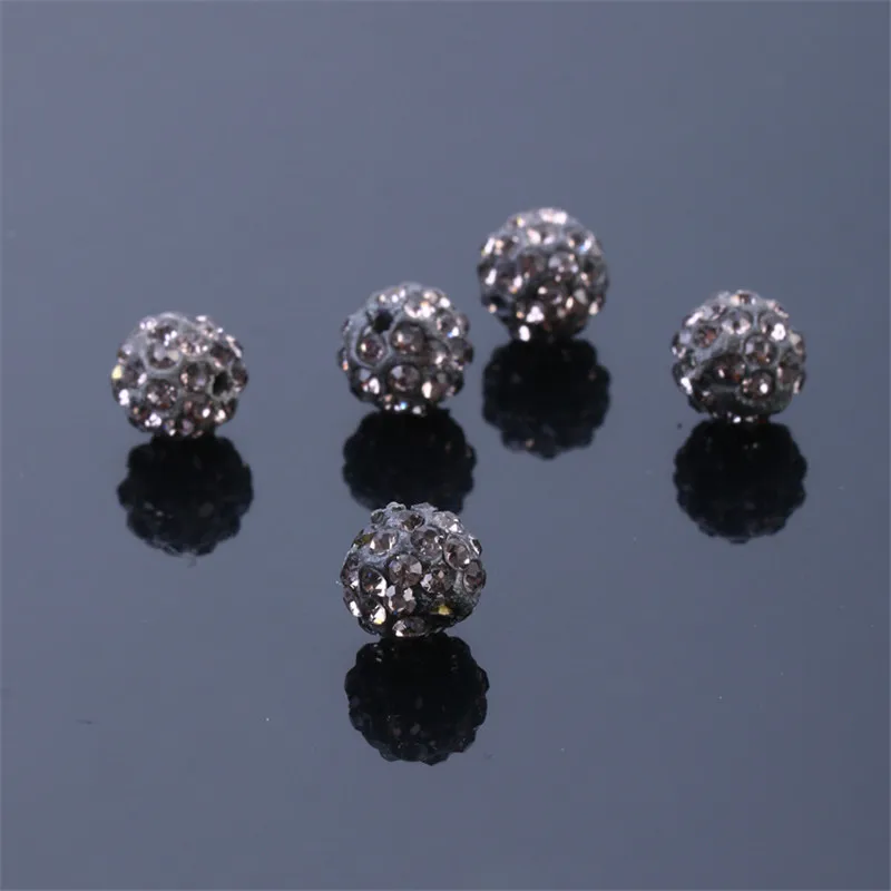 Круглые бусины с хрустальными шариками 10 мм 100 шт. для изготовления ювелирных