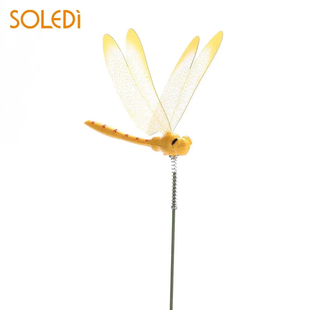 Dragonfly 2 шт. искусство для сада 3D двойное украшение двора газона креативный