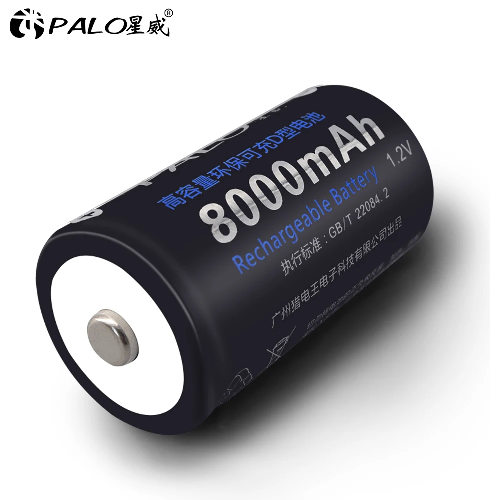8 шт 8000mAh 1 2 v D Размер аккумуляторных батарей для вспышки света с 4 батарейных