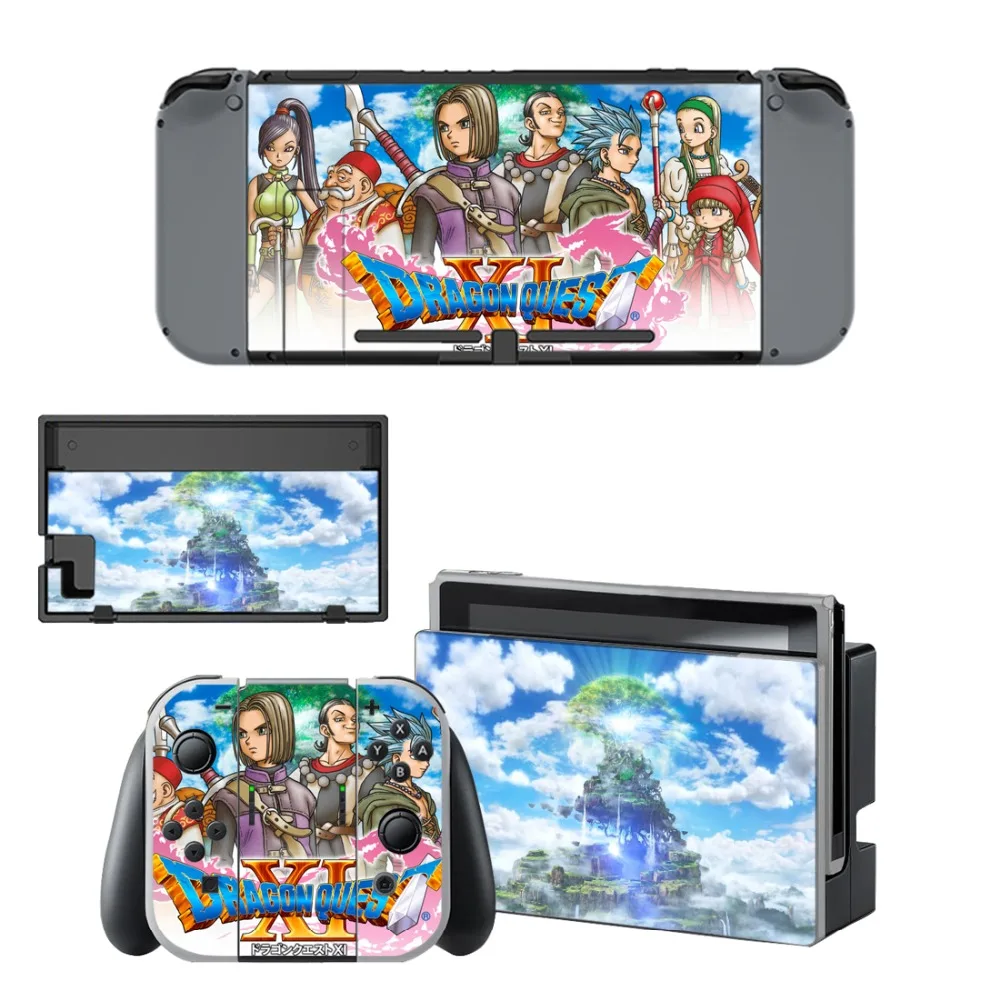 Виниловая наклейка Nintendo Switch для консоли и контроллера Dragon Quest|Наклейки| |
