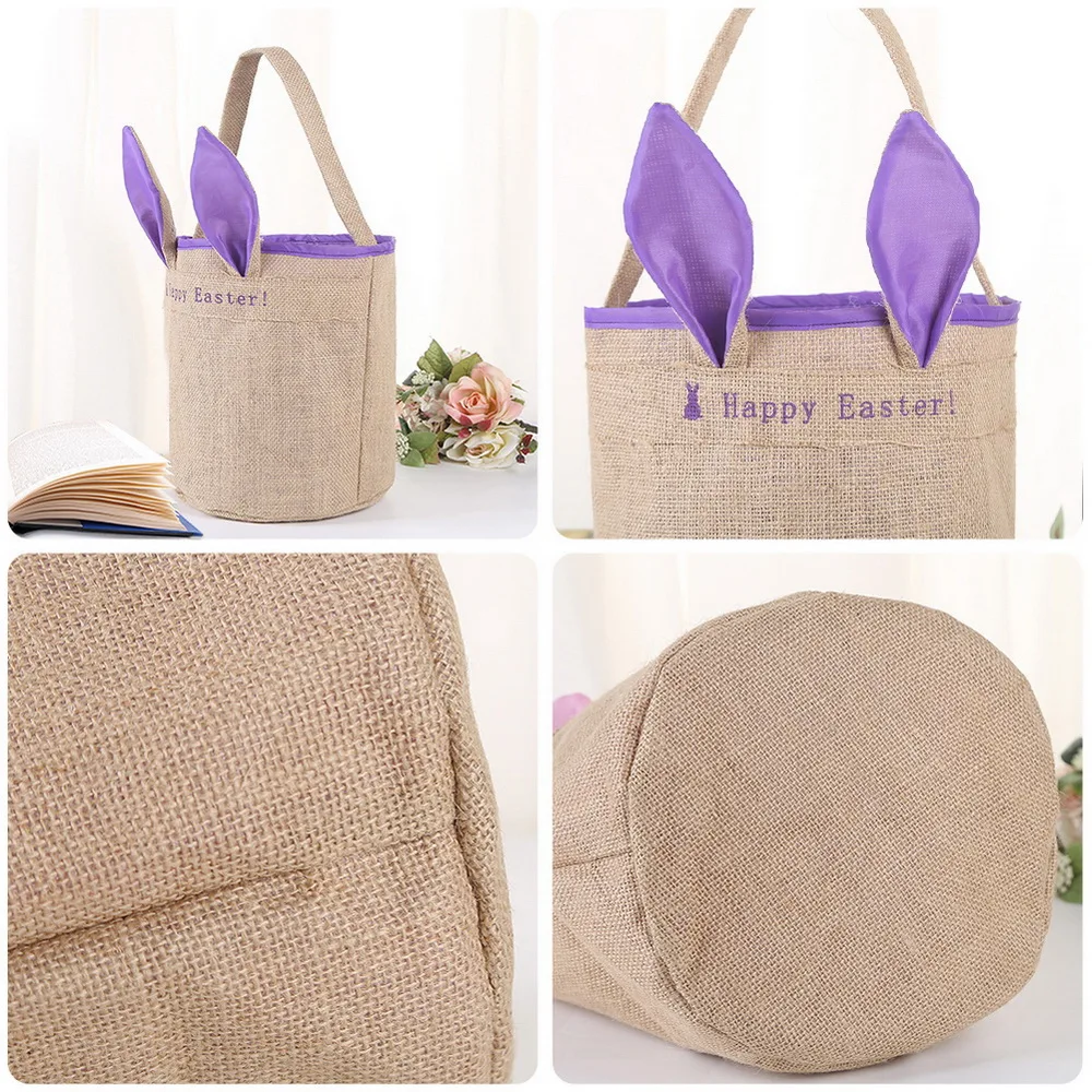 Холст конфеты печенье в подарок сумка счастливый Пасхальный день заячьи уши