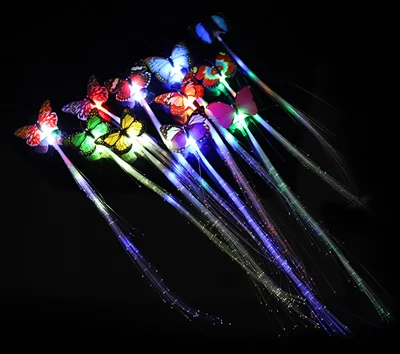 30pcs Mix Color 30 шт. светодиодные бабочки волосы оплетка мигающие/светящиеся/светильник/светящиеся заколки для волос игрушки для детей праздничные принадлежности для вечеринок - Цвет: 30pcs Mix Color
