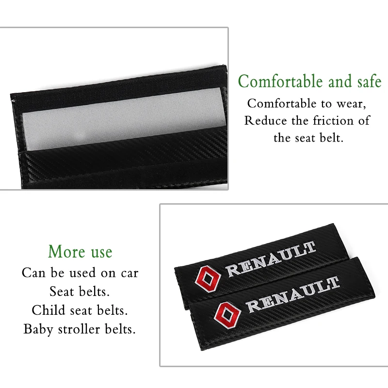 Наплечные накладки для автомобильного ремня безопасности комплект 2 шт. Renault Megane 3