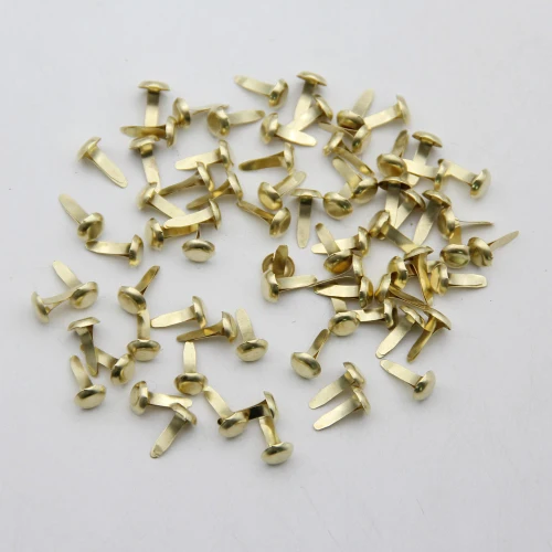 14mm Golden as photo 100 шт. 8*14/16 мм твердых Цвет Металл Мини Брадс для DIY украшения Декор застежка для скрапбукинга фотоальбом ручной работы рамка корабля - Цвет: 14mm Golden as photo
