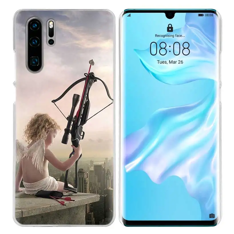 Художественный чехол Angel Cupid для huawei P20 P30 P Smart Nova 4 3i P10 P9 P8 mate 10 20 lite Pro Mini, жесткий чехол для телефона из поликарбоната
