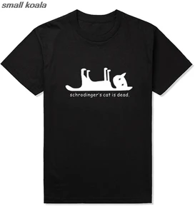 Забавная Мужская футболка Schrodingers с принтом Кот мертвец Женская Теория Большого Взрыва Шелдон Купер TBBT Футболка с принтом