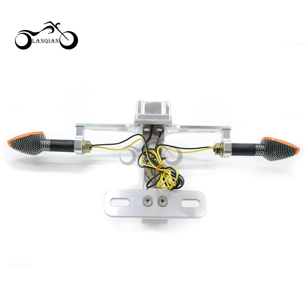 Мотоцикл Регулируемый номерной рамки сигнальные огни кронштейн для Yamaha TMAX530 TMAX 500