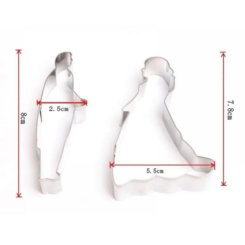 Модели из нержавеющей стали форма для печенья Принцесса невеста и жених вырезать