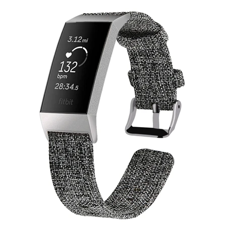 Gray YUEDAER серый нейлоновый ремешок для Fitbit Charge 3 Charge3 ремешок для мужчин t холщовый ремешок для мужчин и женщин браслет для Fit Bit Charge 3 - Цвет: Gray