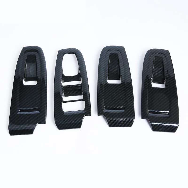 

4 шт. карбоновое волокно Colros автомобильный внутренний переключатель окна панель декоративная крышка Tirm для Subaru XV 2018 автомобильный Стайлинг Аксессуары Крышка
