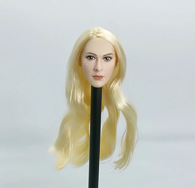 1/6 Иванка голова Трампа лепит светлые кудрявые длинные волосы для 12 дюймов тела