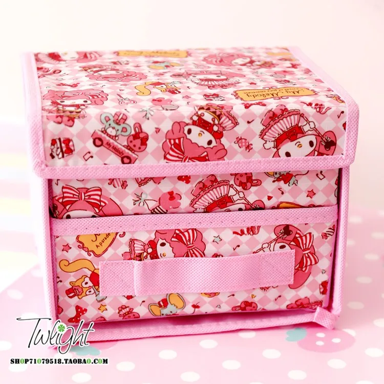 Телесный Милые косметички с мультипликационным принтом Duffy stellamou hello kitty My Melody Cinnamoroll The Little Twin Star, чехол, складная коробка для хранения, сумка - Цвет: Телесный