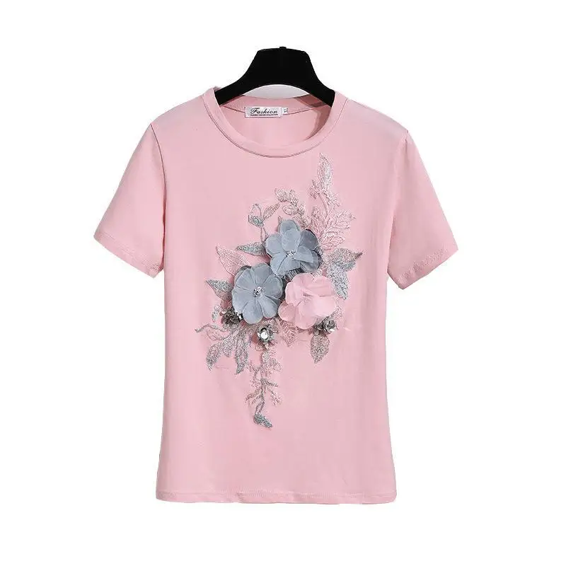 Комплект из 2 предметов: футболка и джинсы с круглым вырезом коротким рукавом