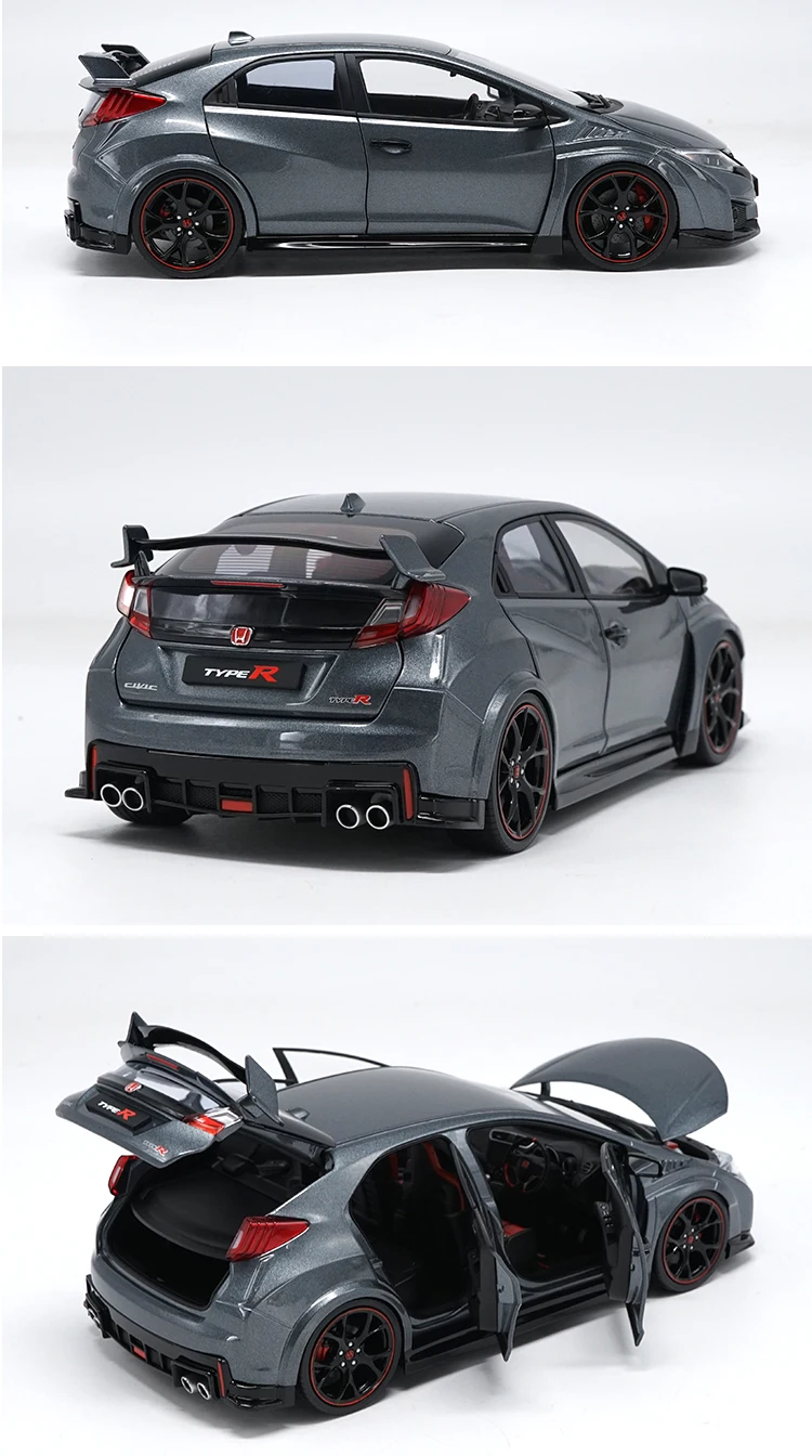 1/18 все новые Honda Ebbro Civic Тип R литая модель автомобиля игрушки для детей рождественские подарки оригинальные заводские игрушки коллекция
