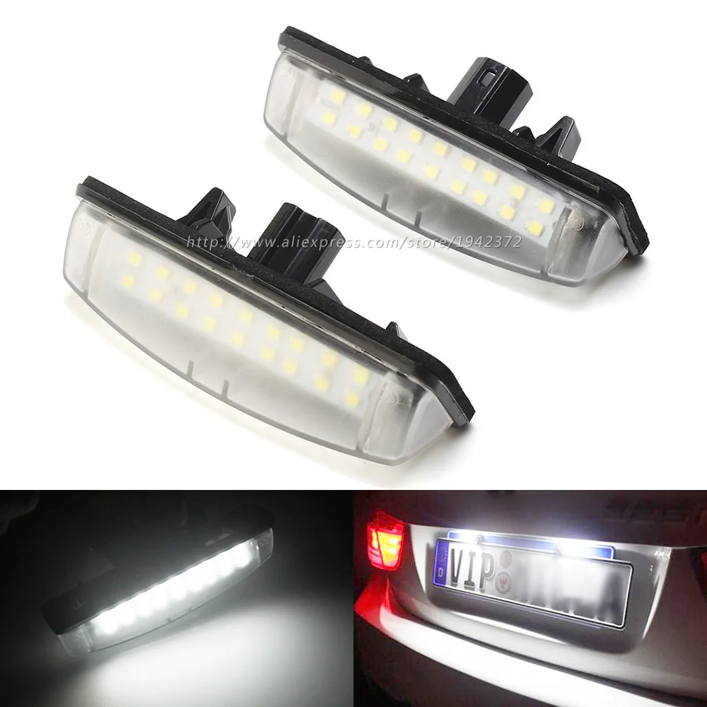 

2Pcs/Set White Car LED Number License Plate Lights For Lexus IS200 IS300 LS430 GS300 GS430 GS400 ES300 ES330 RX300 RX330 RX350